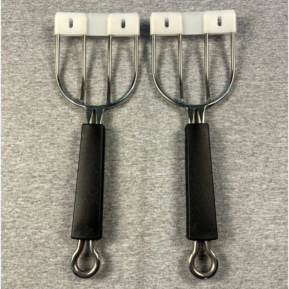 Pampered Chef Stainless Steel Meat Claws Set of 2 Black Handles Removable